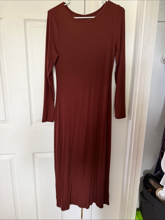 a new day Dresses & Skirts - a new day Long Sleeve Maxi Dress in Rust